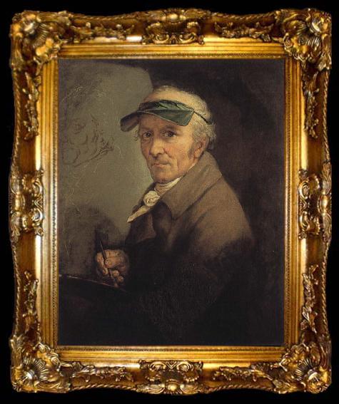 framed  Anton Graff Self-Portrait with Eye-shade, ta009-2